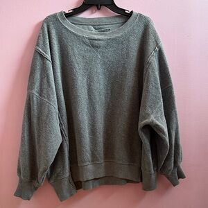 American Eagle size M Grey Crew Neck Sweater